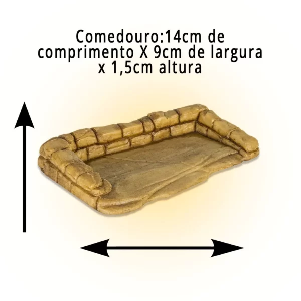 Comedouro em Resina Cromapet - 14cm x 9 cm x 1,5cm - Image 3