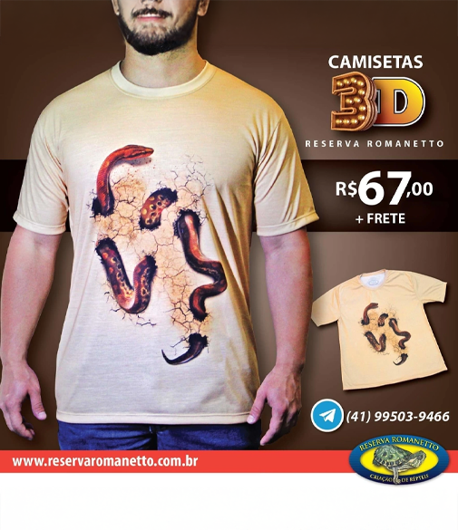 Camiseta 3 D – Cobra Crassus – Tamanho G