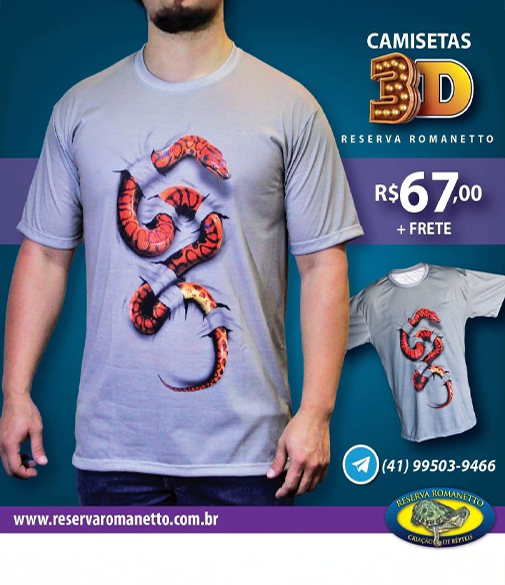 Camiseta 3D - Cenchria - Tamanho GG